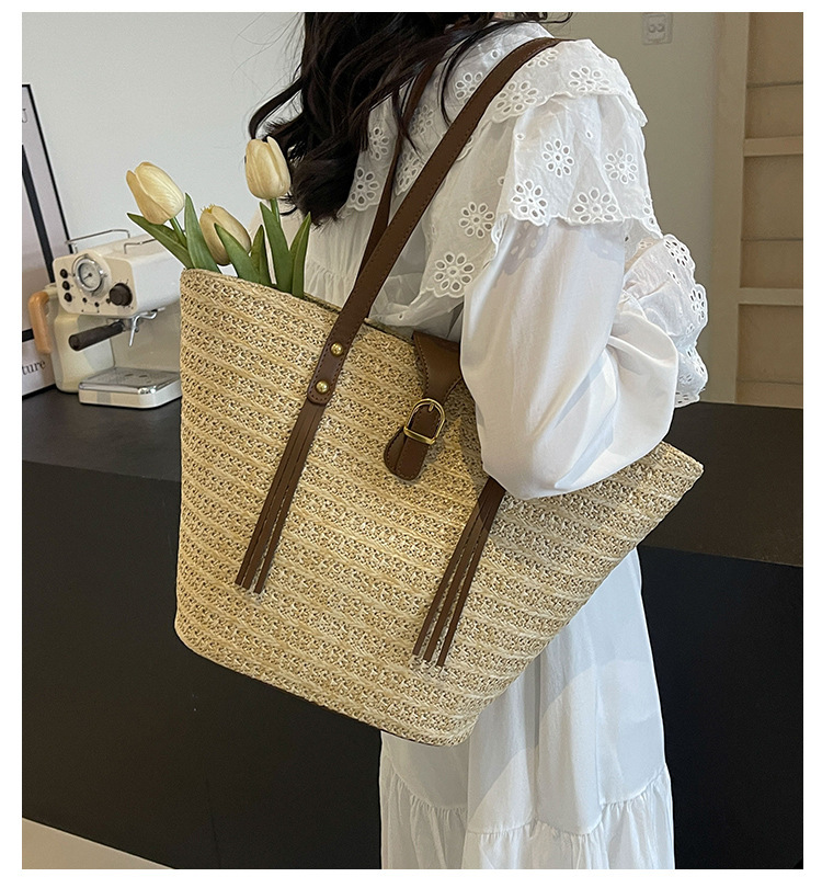 草编大容量包女包编织夏天沙滩女2024新款包包单肩手提托特包大包详情1