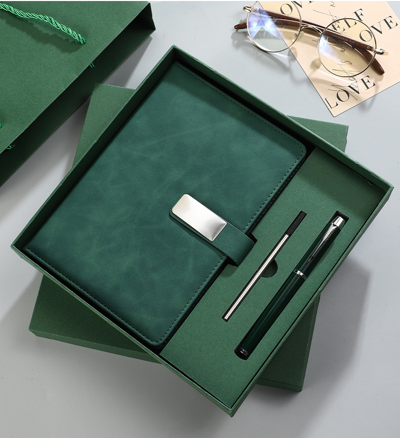 A5 magnetic buckle thickened business office diary, high appearance level gift set, festival and holiday supplies gift box, office supplies customization, customizable souvenirs pic 12