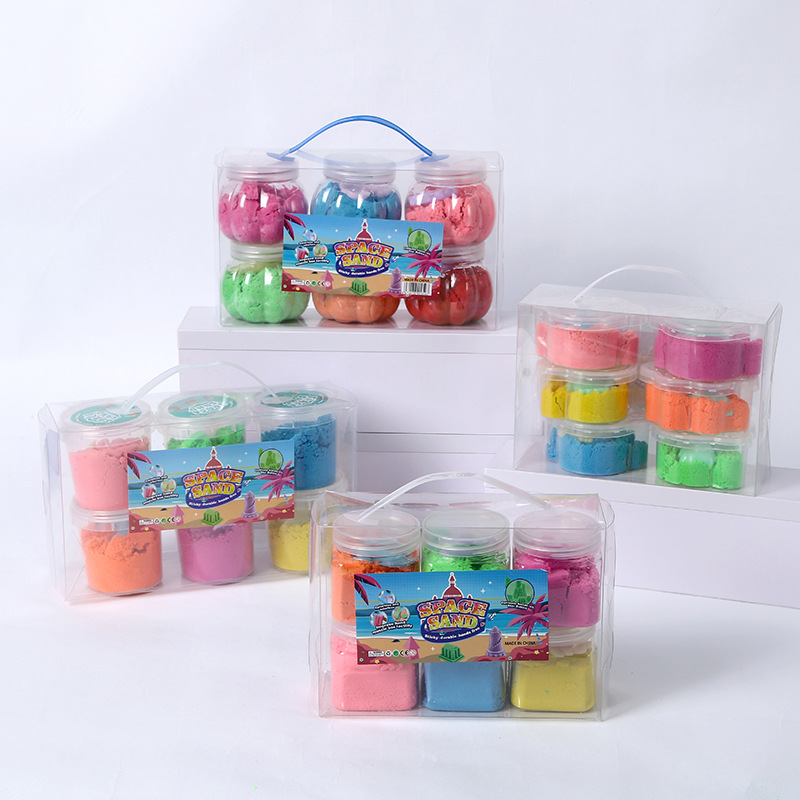 儿童太空沙pvc包装手提宝宝魔力太空沙套装儿童塑形沙益智玩具详情3