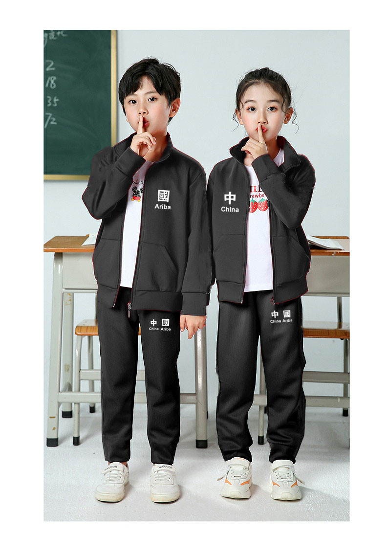 校服套装中小学生白色班服幼儿园红色园服春秋装儿童运动两件套冬详情17