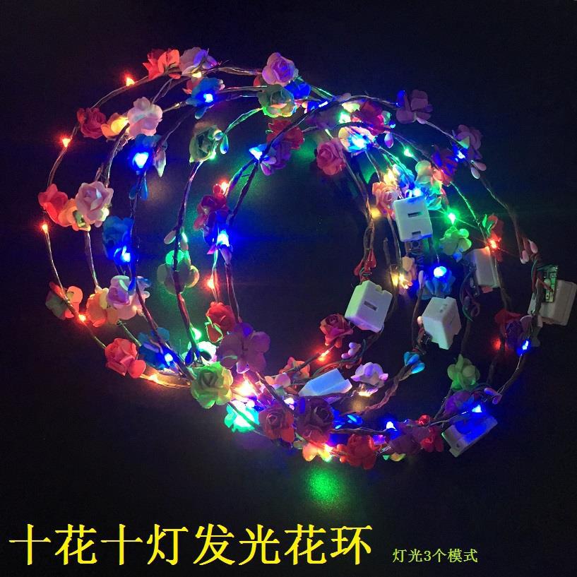 热卖发光花环头饰LED新娘花环海边沙滩旅游景点地摊货源热卖发饰详情10