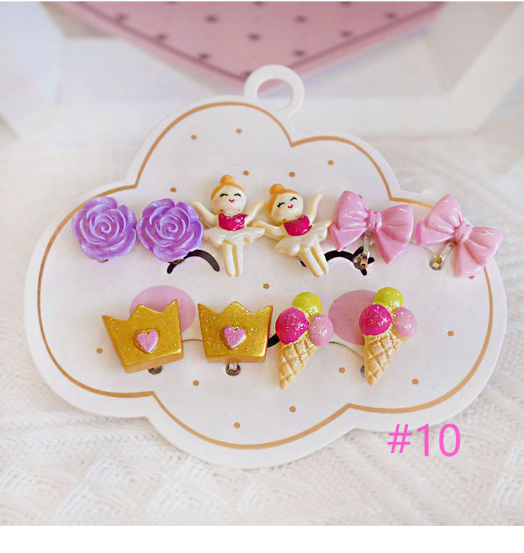 欧美外贸新款儿童首饰卡通火烈鸟冰淇淋星星蝴蝶结手链戒指耳夹详情16