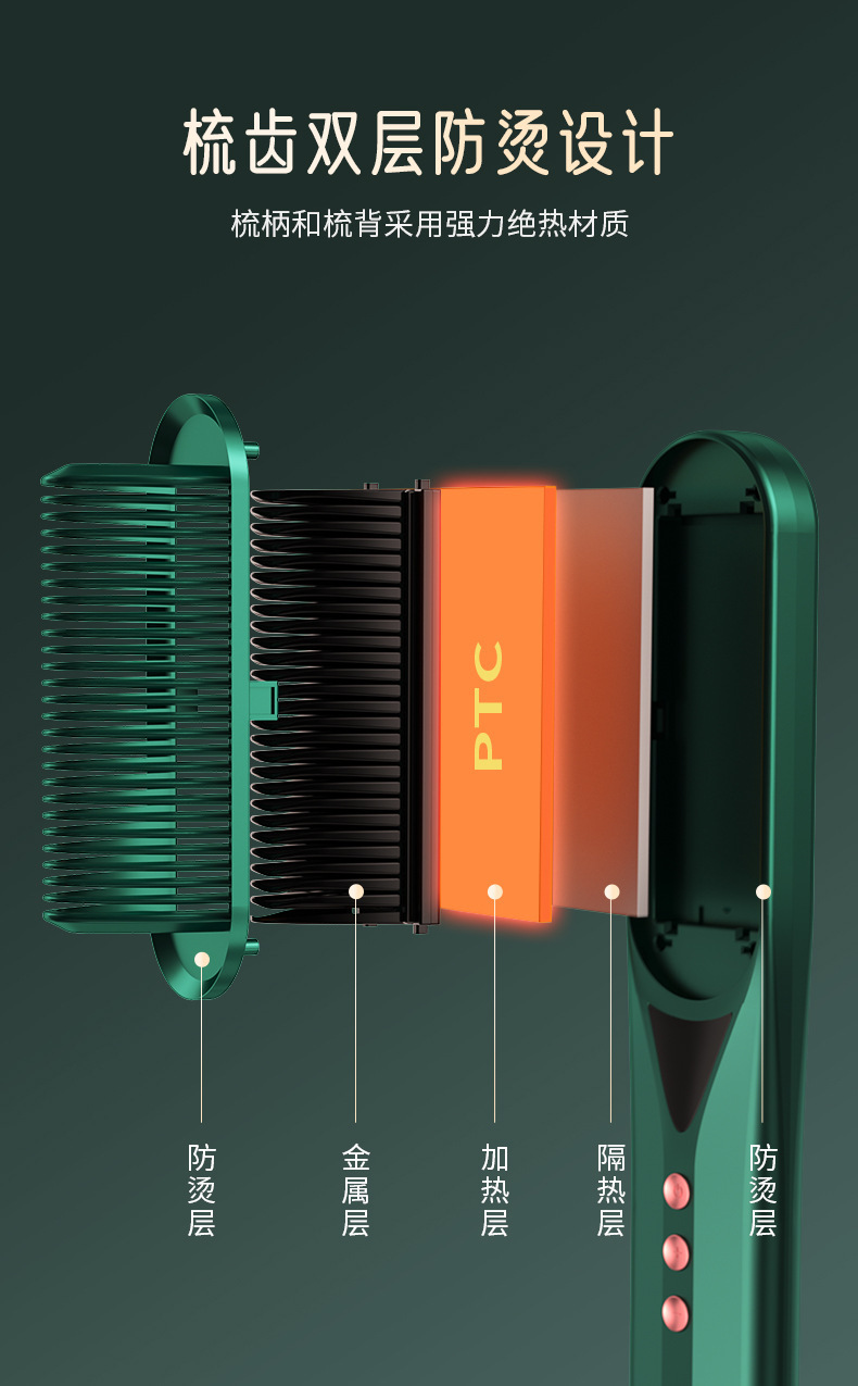 The new hair straightening comb, home multi-functional hot air comb, negative ion curling iron and dual-purpose electric hair straightening device are cross-border bestsellers pic 6