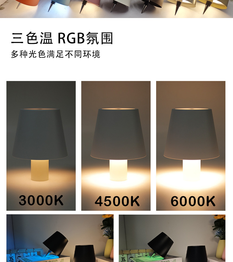 Amazon led wine bottle desk lamp, bar, outdoor and restaurant decoration atmosphere, embedded RGB rechargeable creative desk lamp pic 10