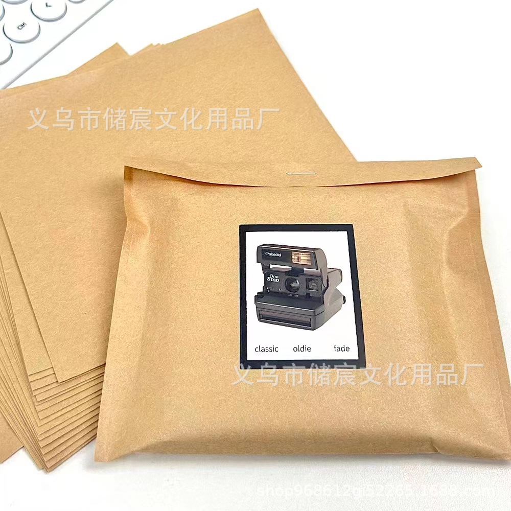 Ins-style blank kraft paper bags, card packaging materials, small card sleeves, notebook materials packaging, gift packaging bags pic 5