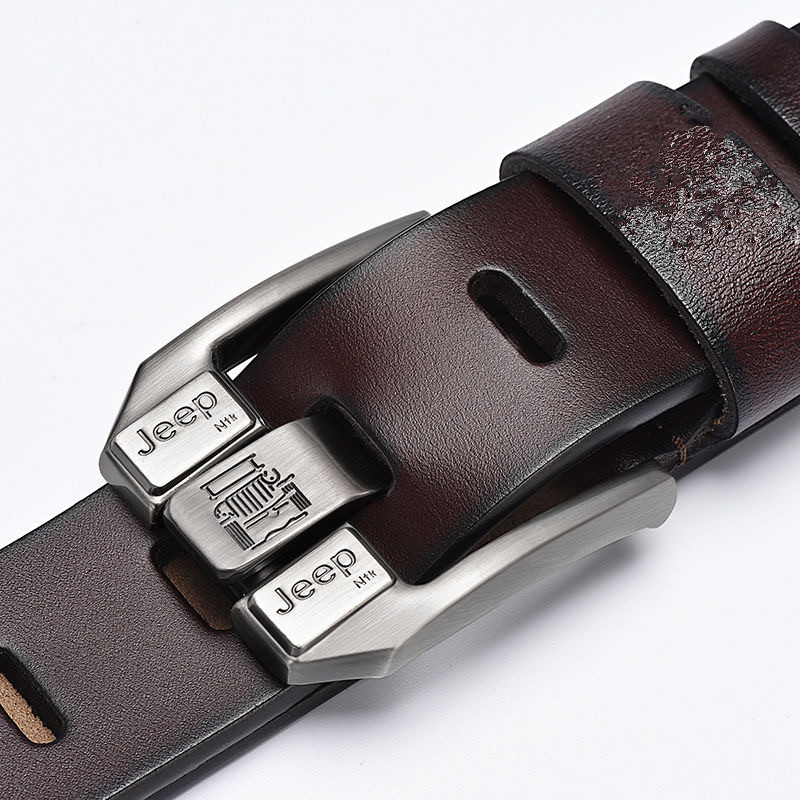 厂家批发男士真皮针扣腰带复古休闲牛皮牛仔裤配饰时尚潮流男款腰带详情11