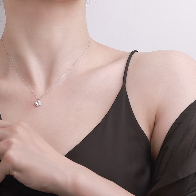 S925 All-silver Swan Kiss Heart Necklace for Women, 26 new style gourd pendant love bouquet necklace pic 31