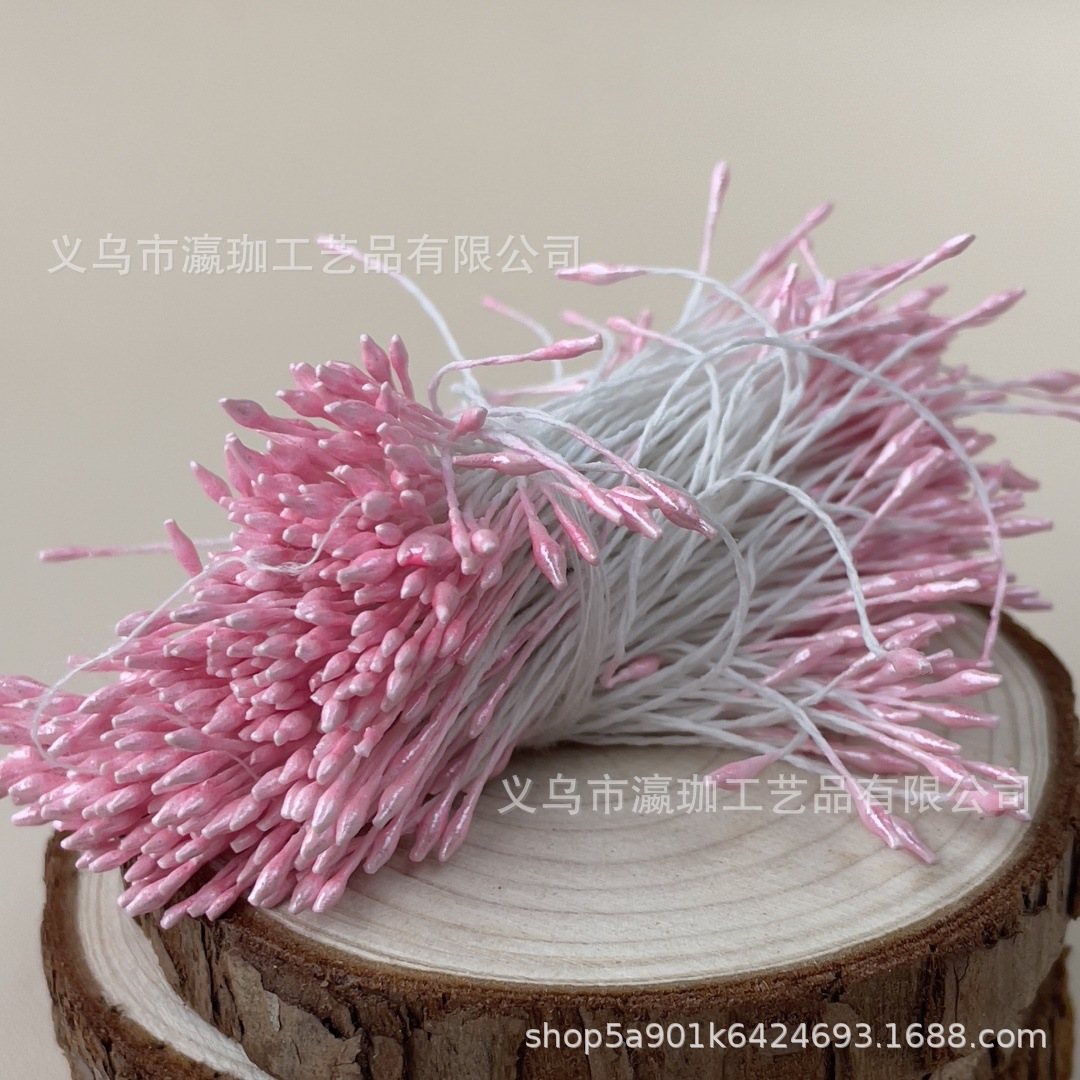 小尖头珠光花心花蕊DIY古风头饰配件手工花辅料仿真花苞装饰品详情2