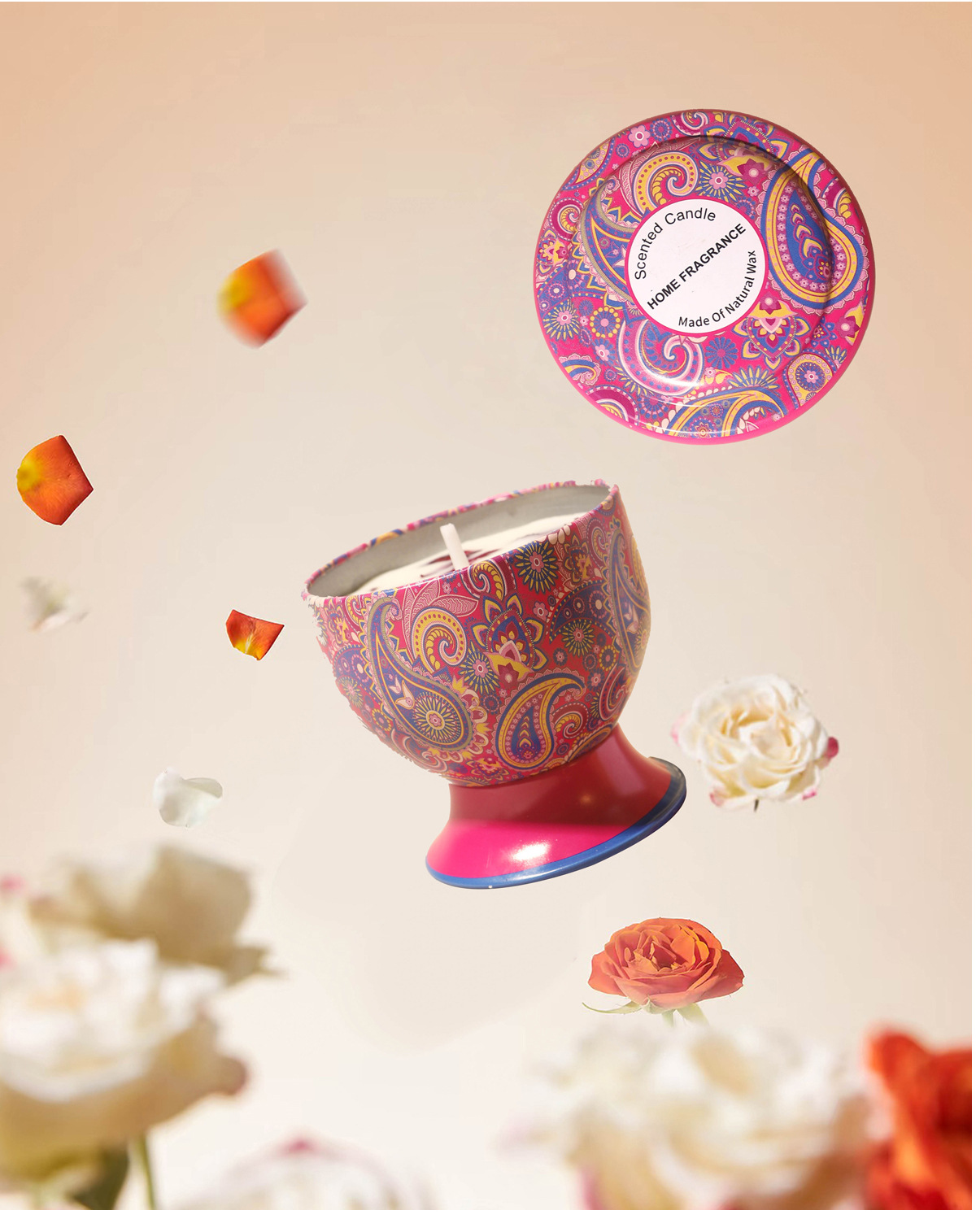 跨境高脚杯干花香薰蜡烛结婚伴手礼生日礼物花氛芳熏香蜡烛批发详情20