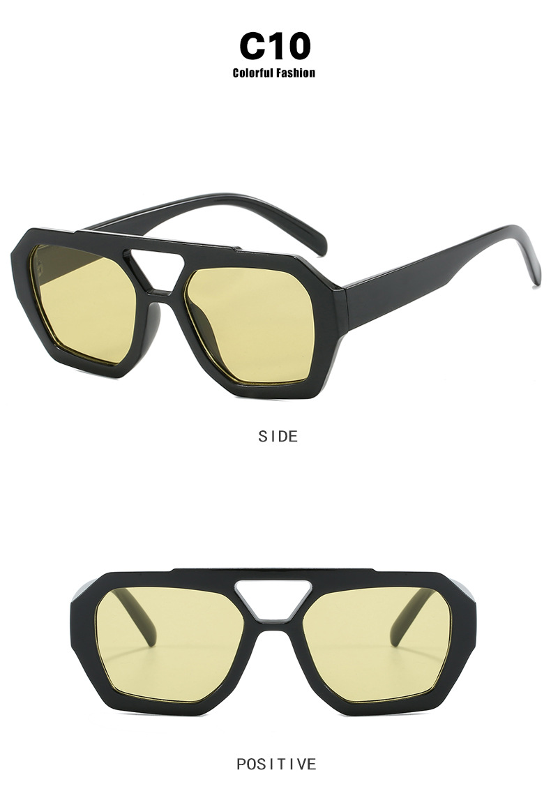 Cross-border European and American double-beam irregular sunglasses 2023 new retro and personalized sunglasses, trendy and popular sunglasses pic 17
