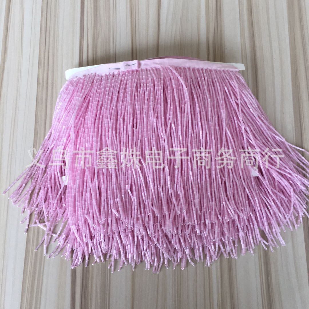 15cm golden tube bead tassels, fashionable handcrafted wedding dress, evening gown and dance dress tassels pic 7