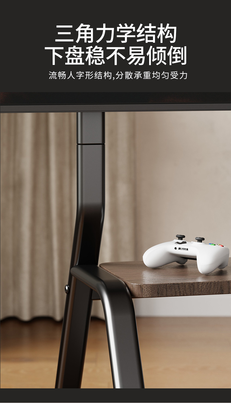 Wholesale of universal TV mobile stands, cold-rolled steel wood grain TV stands, artistic stands for living rooms and bedrooms, and trolleys pic 11