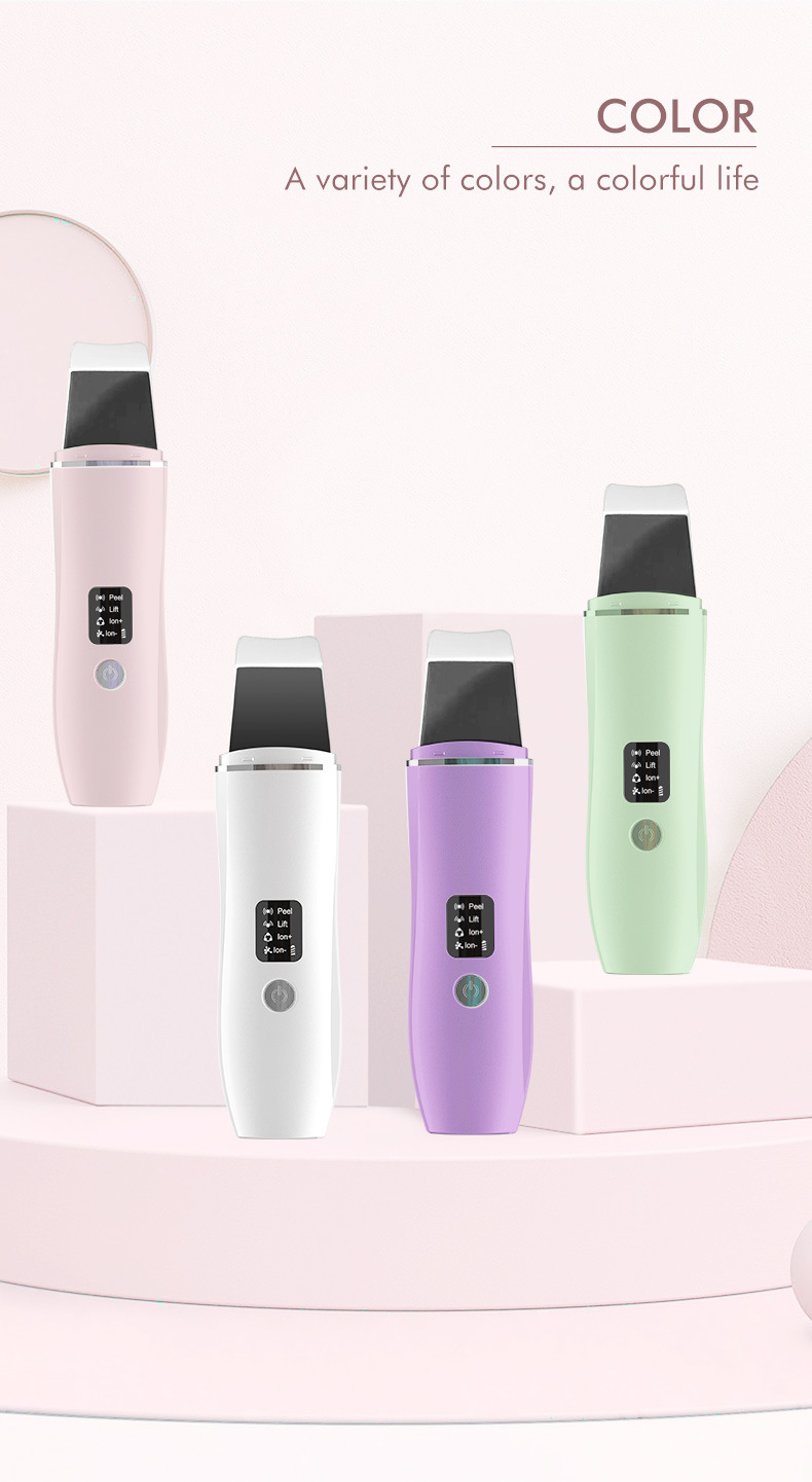 shanilak ultrasonic skin scraper facial cleansing and beauty device, blackhead removal facial cleansing device, skin scraper beauty introduction instrument pic 19
