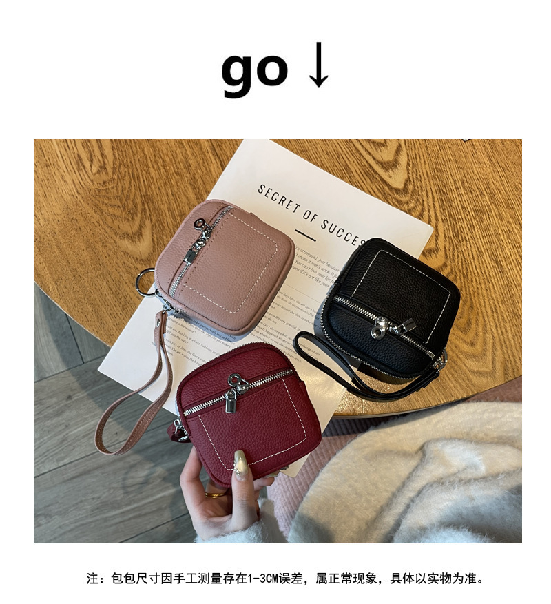 零钱包头层牛皮手拿包日常搭配真皮手腕包跨境热卖口红包2025新款详情2