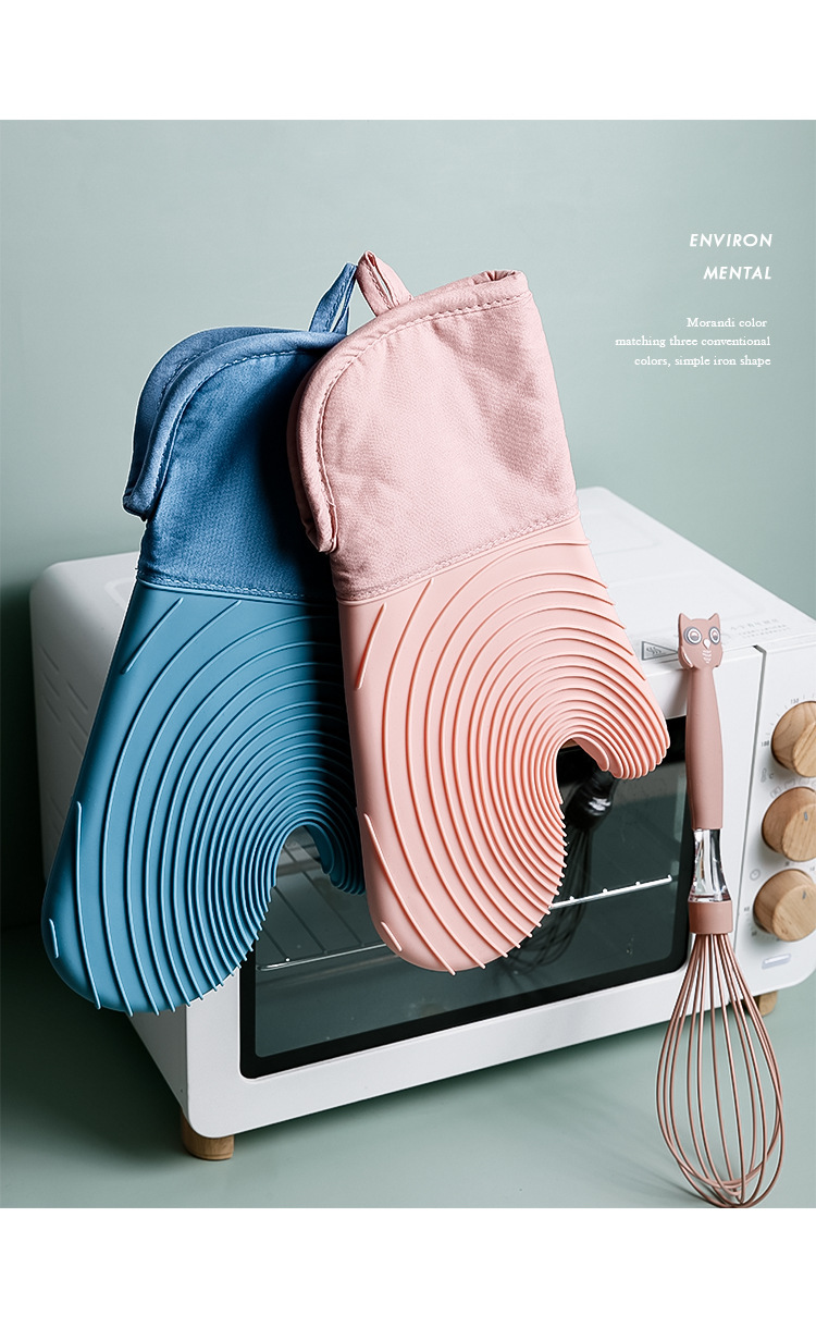 宝宝辅食台工作手套   新款加厚防烫手套烤箱专用硅胶烘培微波炉耐高温烧烤蒸箱详情10