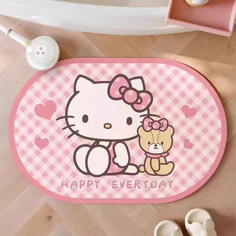 卡通可爱HelloKitty地垫家用浴室吸水卫生间门口防滑脚垫详情34