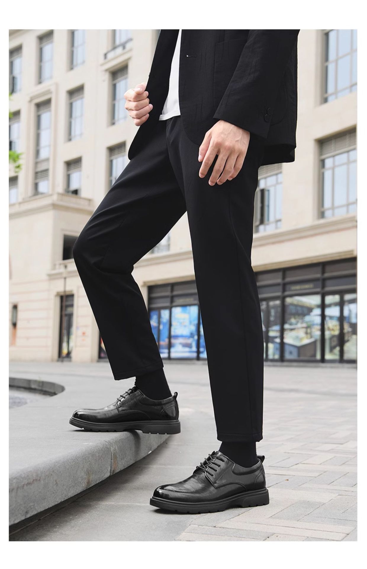 跨境电商春秋款男士皮鞋系带英伦厚底商务皮鞋面试新郎结婚男鞋详情10