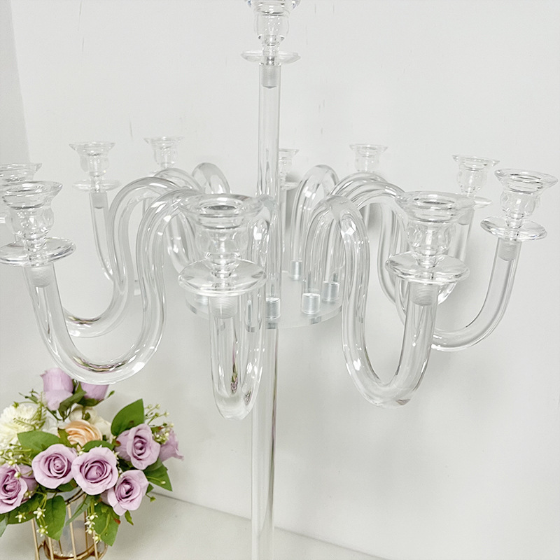 6 European acrylic candlesticks, wedding candlesticks, wedding venue decoration props, candlesticks pic 13