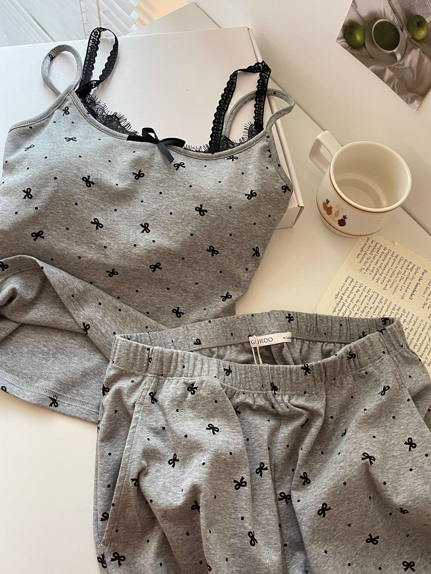 Sexy and pure sensual style pajamas for women, summer lace-trimmed halter shorts, home wear, high-end cross-border wholesale pic 7