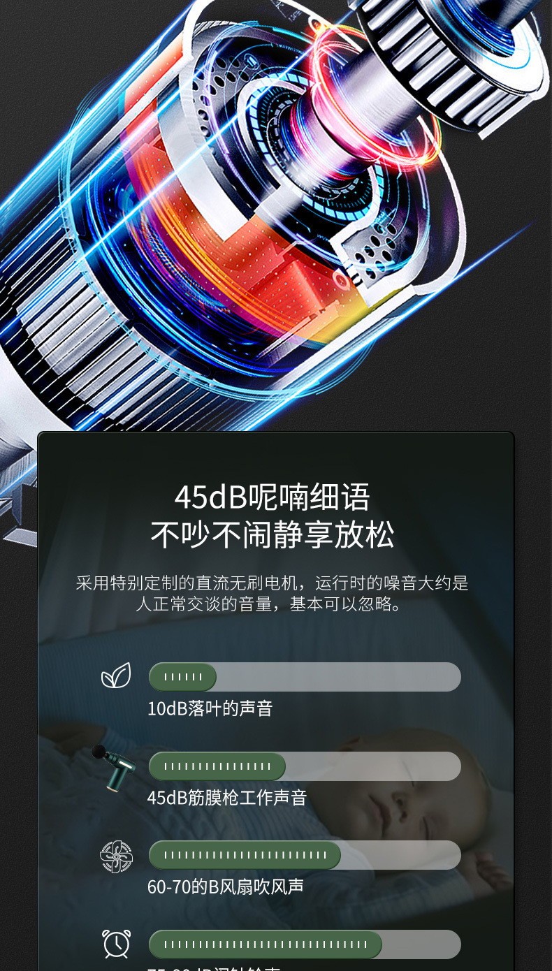 筋膜枪肌肉放松按摩器智能迷你震动冲击枪便携口袋电动按摩枪详情11