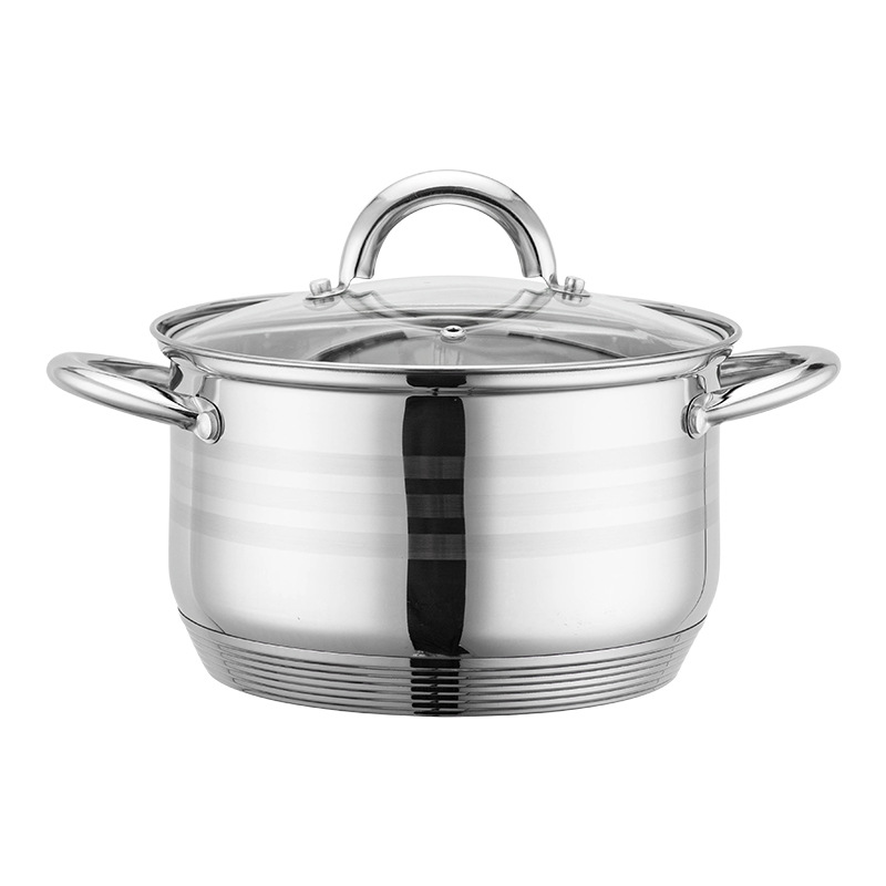 跨境不锈钢12件套锅线柄奶锅不锈钢汤锅蒸锅详情9