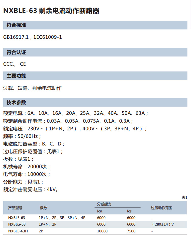 正泰空气开关带漏电保护家用2p4p断路器32a63a125a空调 NXBLE漏保详情29