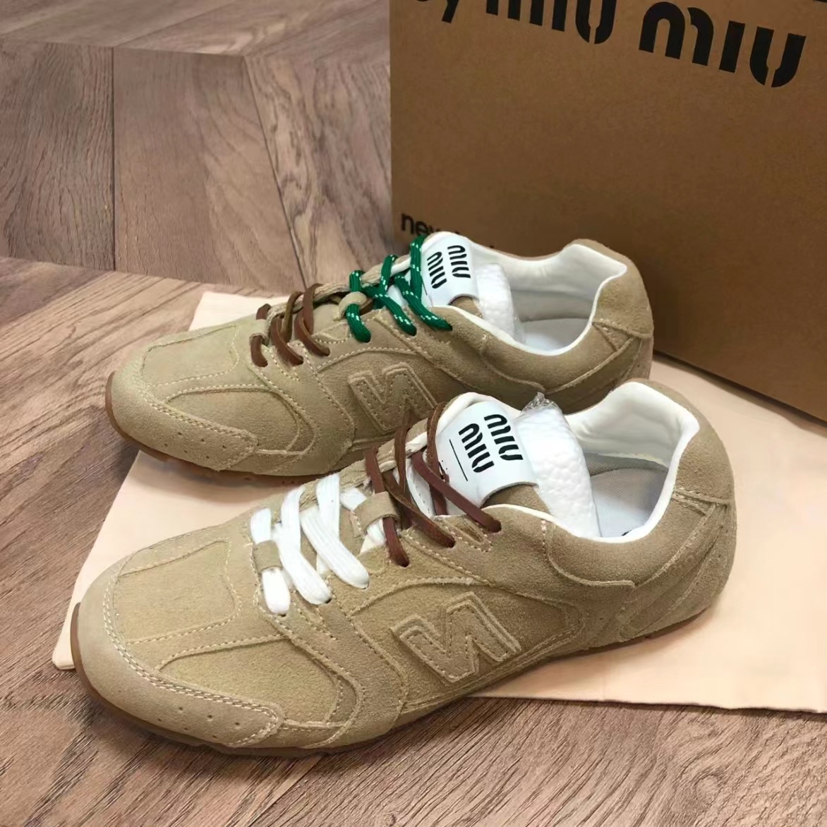 莆田鞋纯原miumiu联名530德训鞋NB女经典复古阿甘鞋休闲鞋情侣鞋详情9