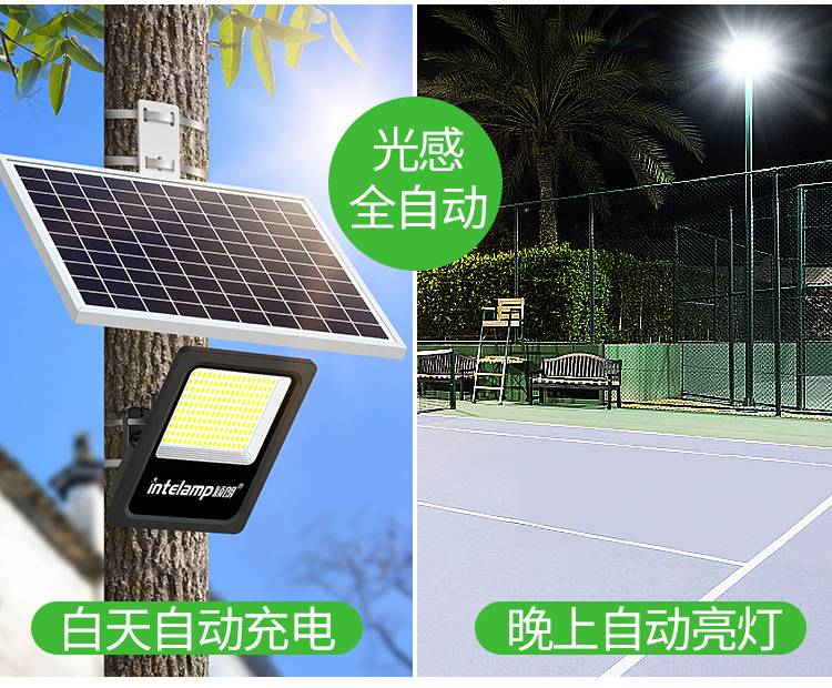 太阳能灯led庭院户外露营地防水新农村照明户外庭院投光灯详情19