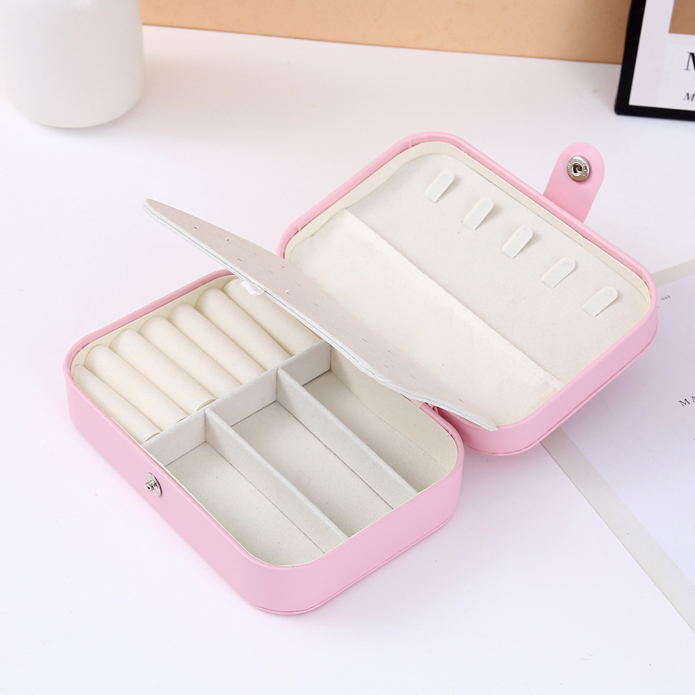 Hot-selling portable, compact and large-capacity jewelry storage box, anti-oxidation travel necklace, earrings, ring, jewelry box, jewelry bag storage box pic 14