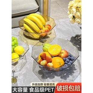 新款玻璃水果盘高颜值轻奢果盘现代客厅创意家用茶几坚果北欧风详情6