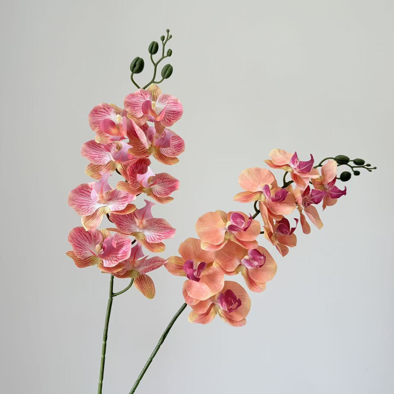 9头蝴蝶兰仿真花手感高级感逼真假花兰花艺场景布置酒店婚庆用花详情11