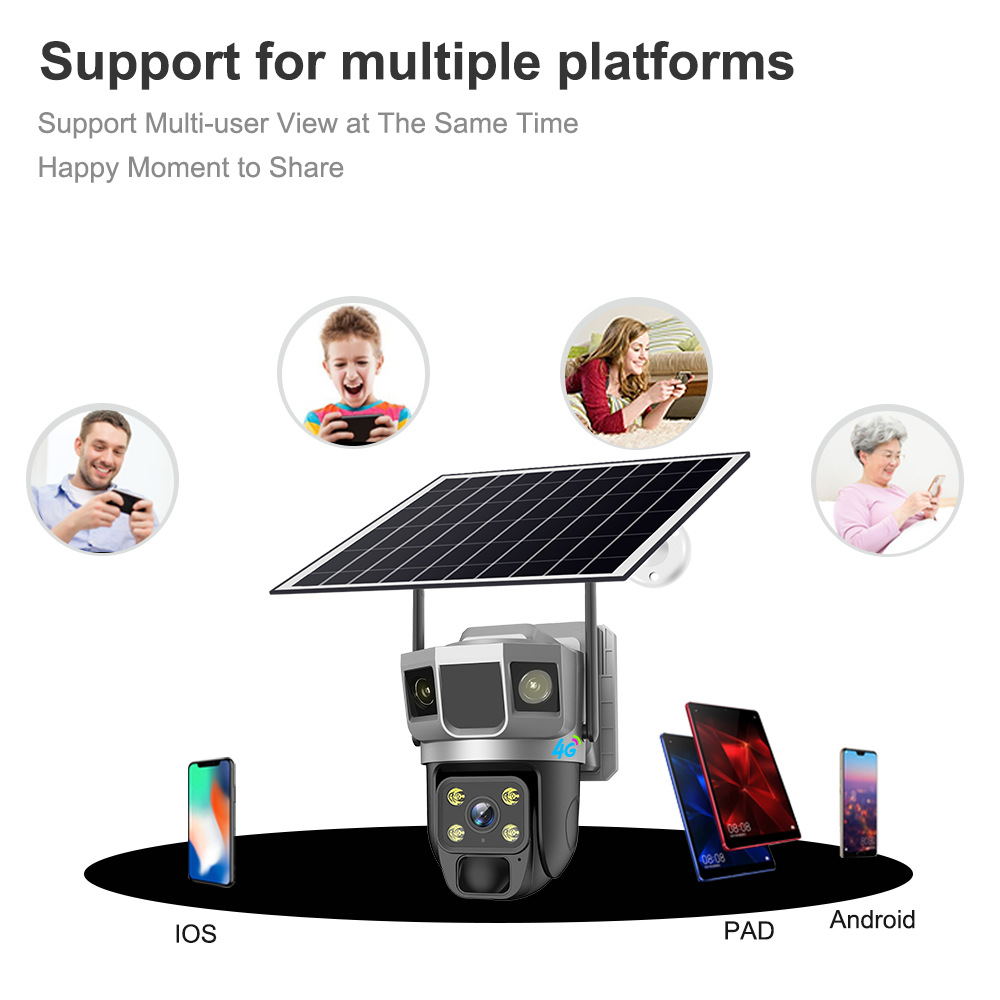 New outdoor video recording solar surveillance camera, home 360 night vision high-definition monitor, wild orchard pic 9