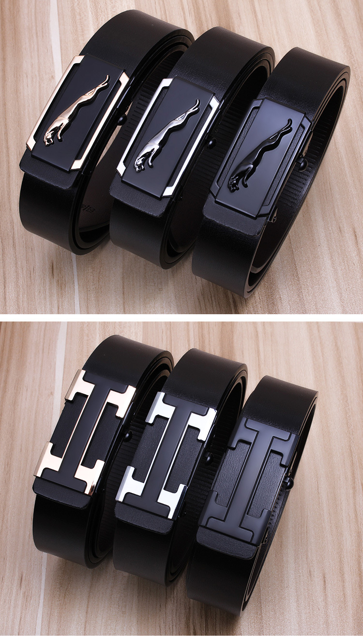新款皮带男士批发 真皮腰带男款 无牙自动扣百搭腰封牛皮裤带男式详情13