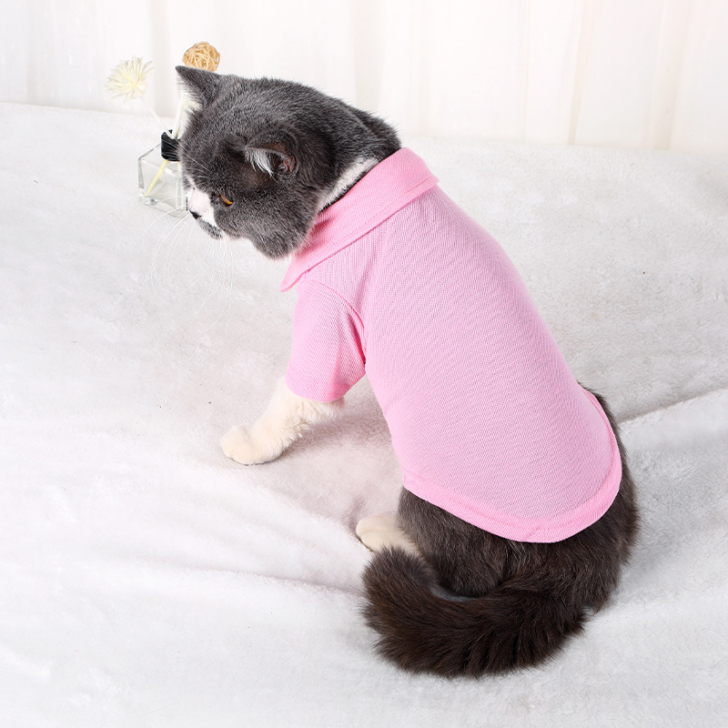 T宠物衣服狗猫衣服休闲猫狗宠物短袖新款POLO衬衫小狗t恤宠物衣服详情12