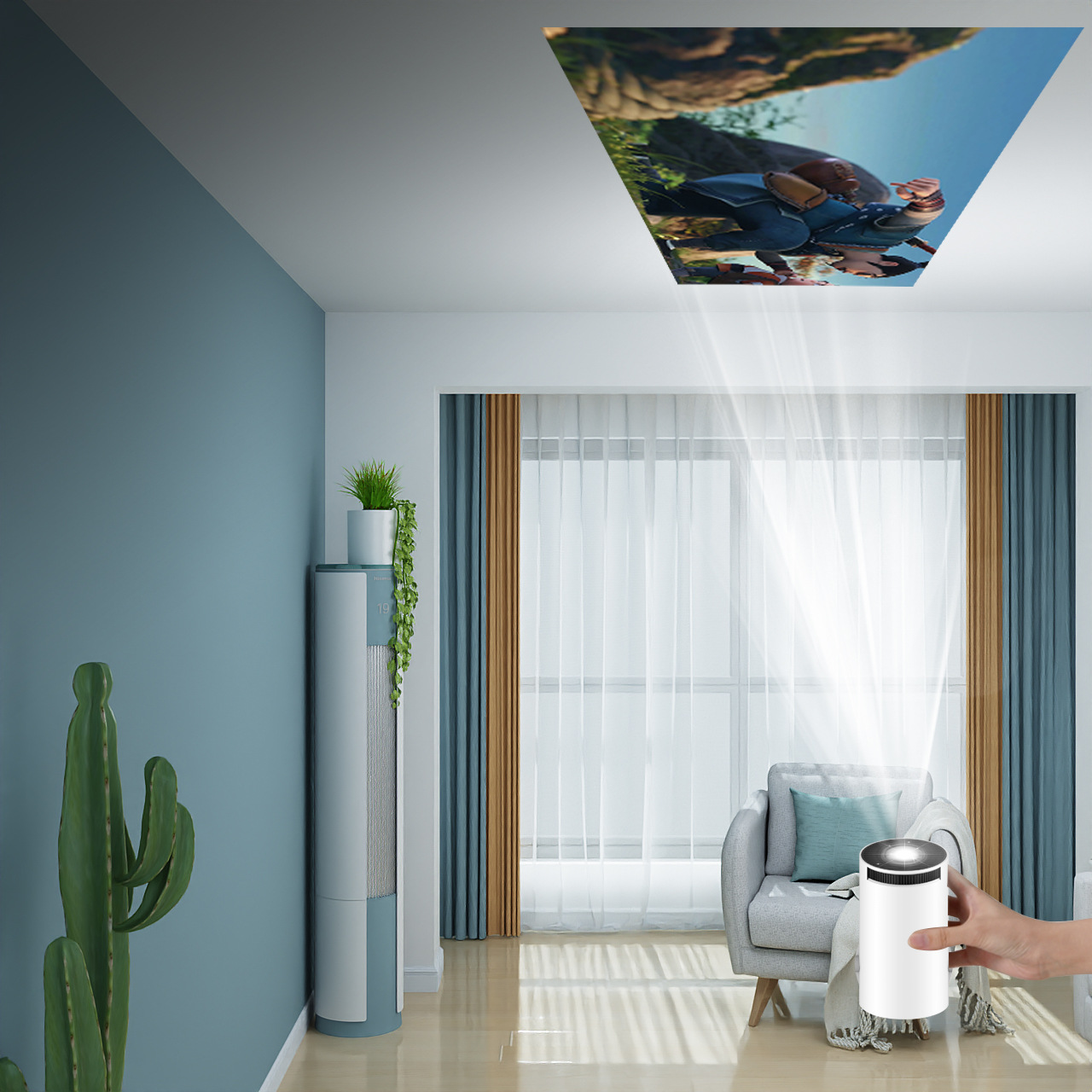 HY300跨境新安卓投影机投影仪家用迷你便携详情9