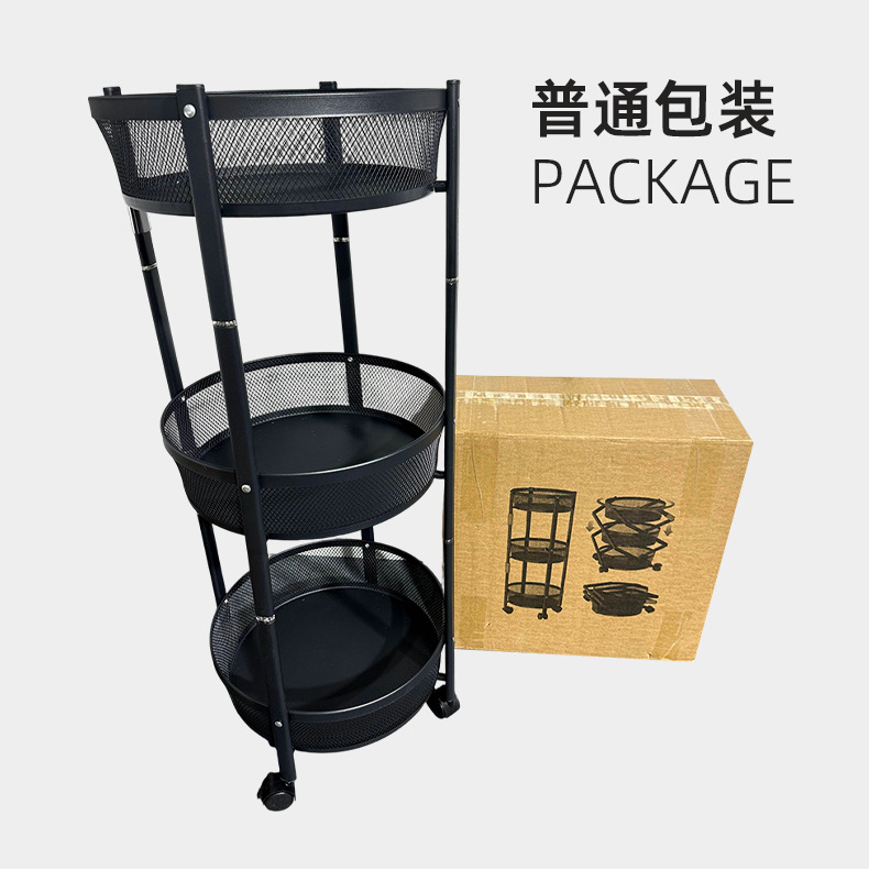 旋风厨房折叠置物架多层果蔬零食收纳小推车家用厨房可移动置物架详情15