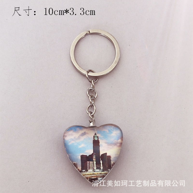 沙特阿拉伯建筑水晶双面钥匙扣挂件旅游礼品纪念品冰箱贴厂家直销详情10