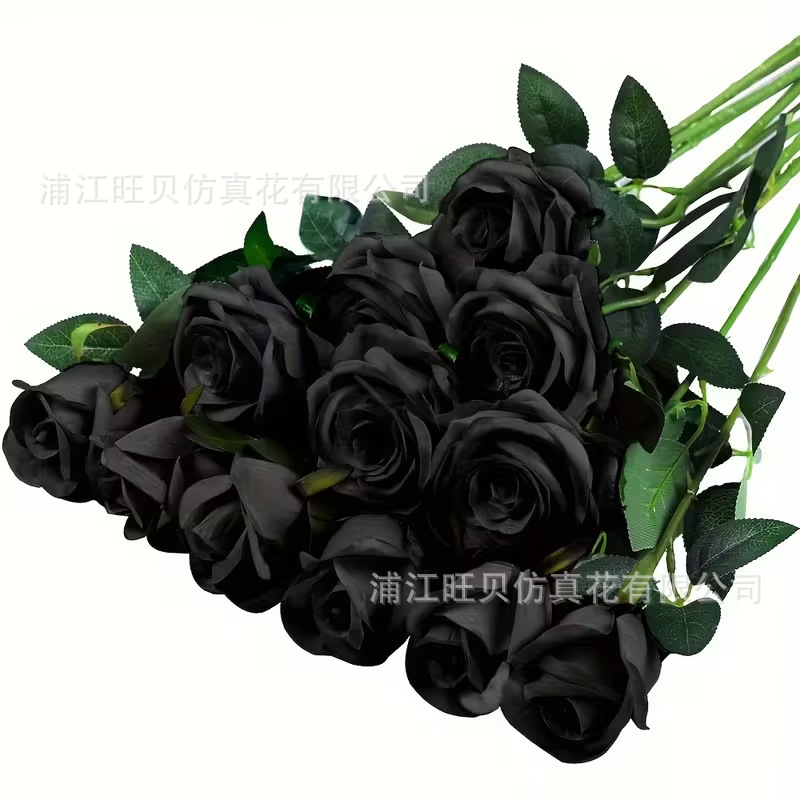 仿真白色绢布玫瑰花 人造假花七夕情人节婚礼装饰花玫瑰花墙批发详情12