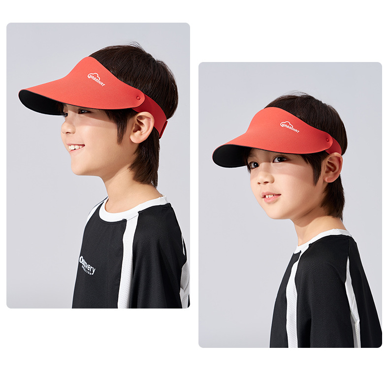 夏季儿童无痕空顶帽防晒帽男女童一体防紫外线遮阳帽运动太阳帽详情18