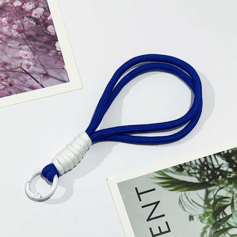 手机挂绳短款拼色打结编织挂绳毛绒钥匙扣编织挂绳防丢吊绳15CM详情17