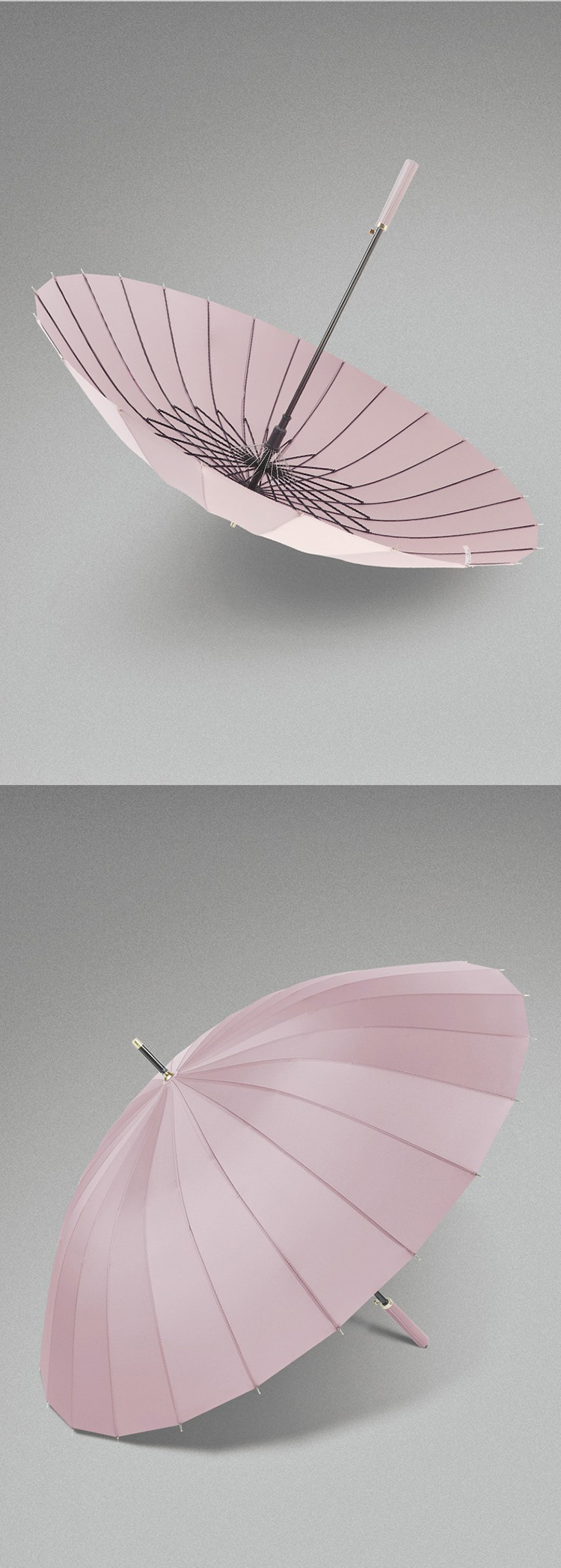 超大24骨双层雨伞男士长柄直杆伞大号加固加厚结实抗风暴高尔夫伞详情17