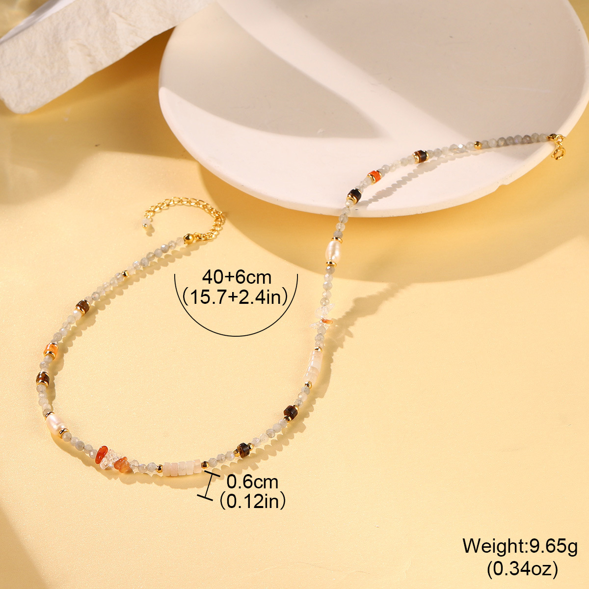 新款ins小众设计多彩串珠高级感简约项链天然珍珠时尚多巴胺颈链详情23