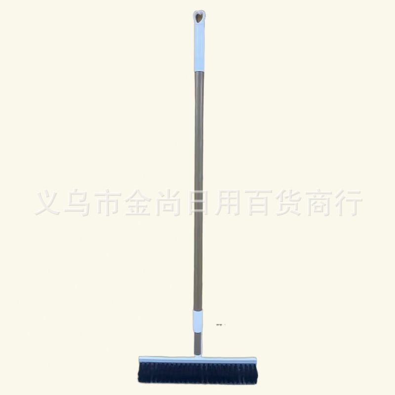 Bathroom sweeping and scrubbing all-in-one floor brush, no blind spots, no hair sticking, crevices cleaning brush, long-handled water scraping floor brush pic 1