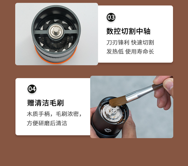 柯曼不锈钢磨芯折叠手摇咖啡磨豆机户外露营意式手冲咖啡研磨机详情11