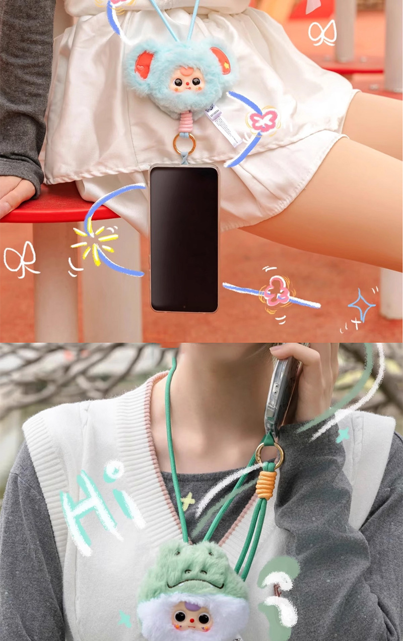 娃三岁手机挂绳挂件卡通毛绒盲盒可爱网红潮流潮玩摆件批发详情8
