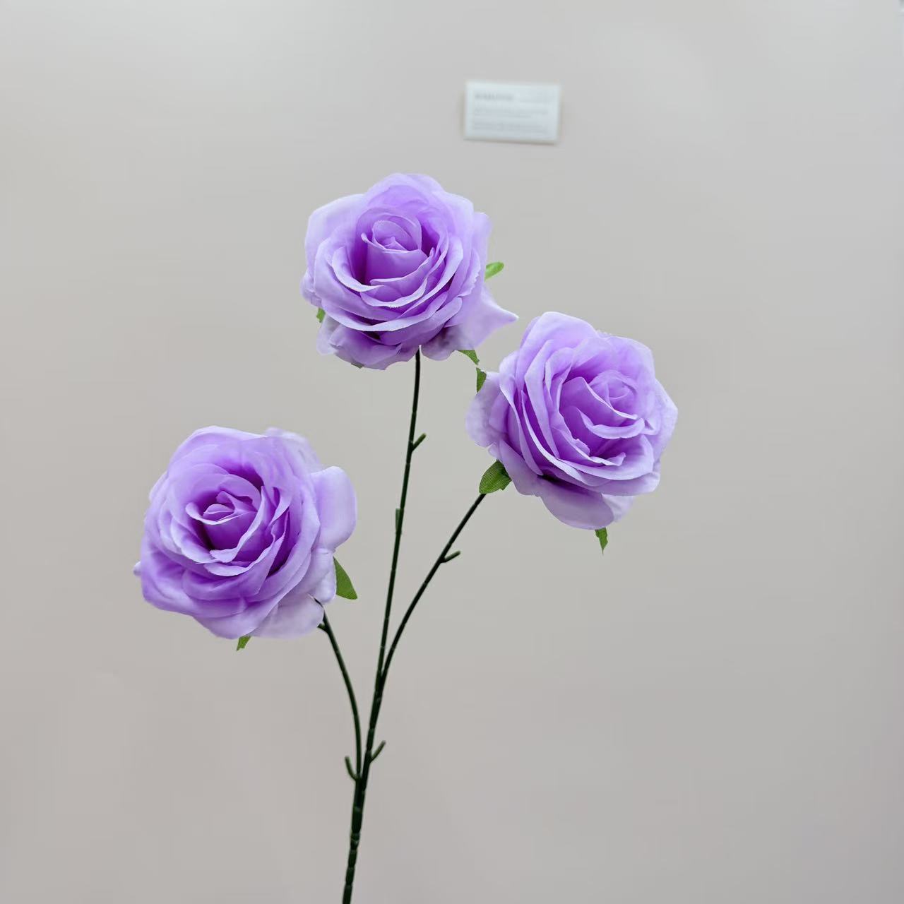 仿真花3头玫瑰花钻石玫婚庆用花仿真玫瑰花假花婚庆地排花艺装饰详情30