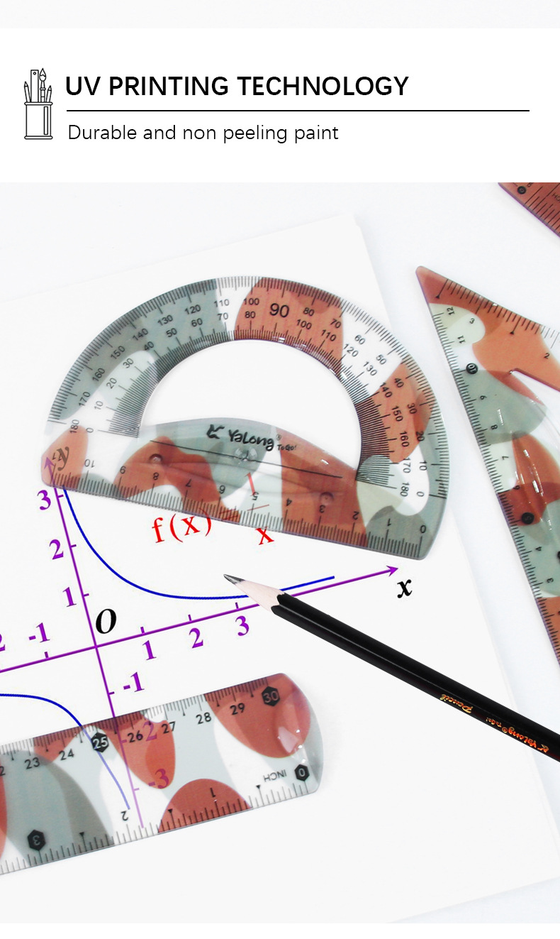 30 cm Yalong cross-border plastic flexible ruler for school supplies pic 4