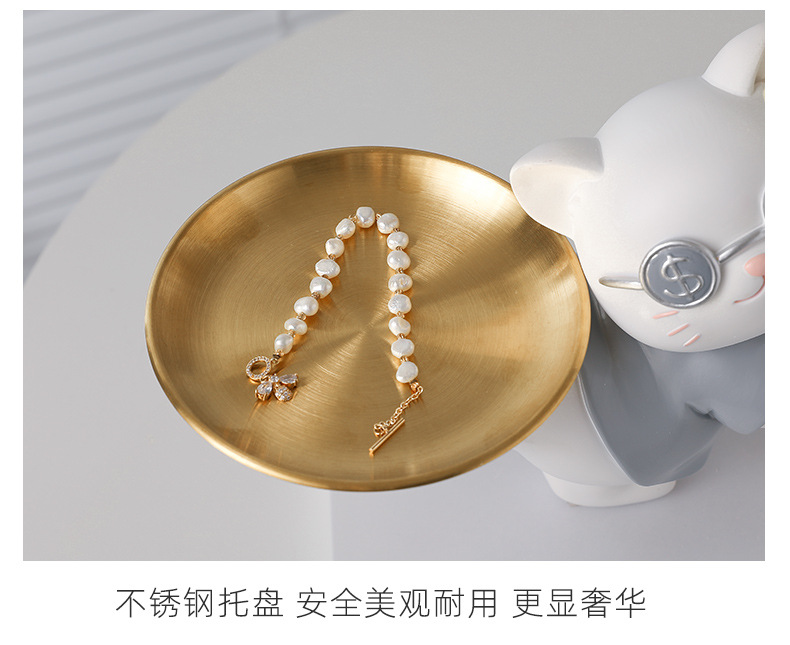 招财猫树脂工艺品收纳礼物家居摆件工厂直销清仓玄关儿童房钥匙架详情16