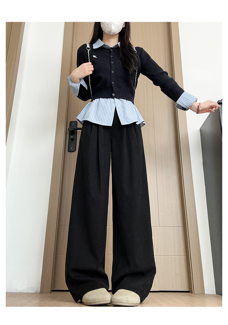 复古天丝牛仔裤女2025新款夏季山本裤高腰垂感直筒宽松复古阔腿裤详情13