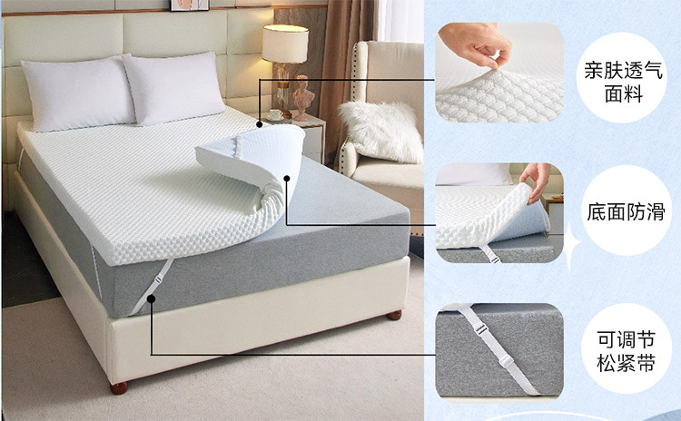 亚马逊跨境直邮 零压记忆棉卷包软垫床垫 床褥酒店专用 海绵材质 宿舍薄垫 海绵床垫 舒适健康睡眠详情4
